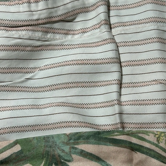 Pottery Barn Floral and Striped Patterned Fabric - Picture 6 of 9